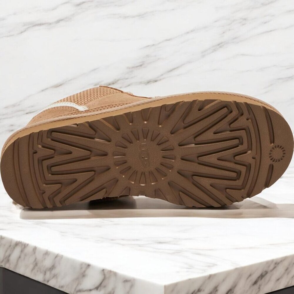 UGG LOWMEL Suede & Canvas Sneakers in Sand - Picture 4 of 5